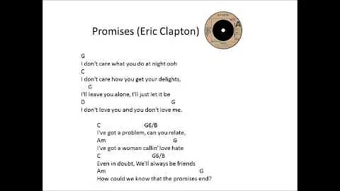 Promises by Eric Clapton Easy Guitar Chords