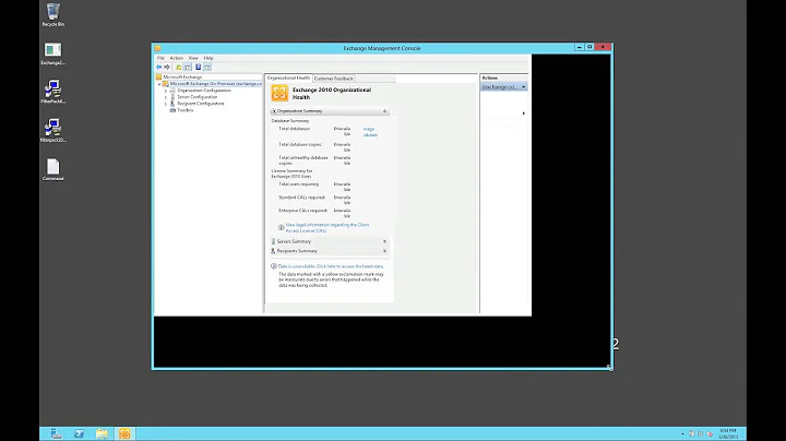 Exchange 2010 on Server 2012