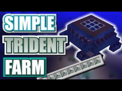 SIMPLE 1 16 TRIDENT FARM TUTORIAL in Minecraft Bedrock MCPE Xbox PS4 Nintendo Swit