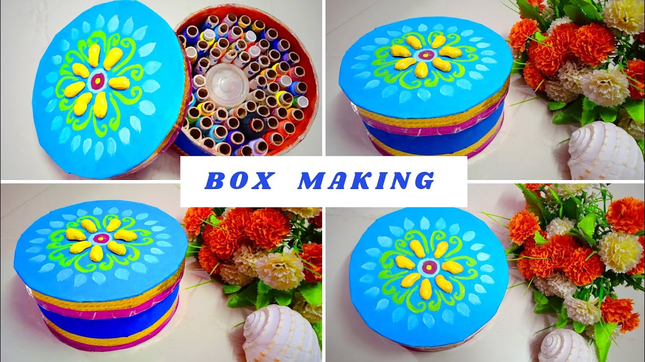 Thread storage Box Making from Waste Box that have never seen ever