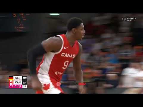 RJ Barrett 31 points (13-14 FG, 4/4 3PT) vs Germany leads Canada to thrllling 113-112 OT win