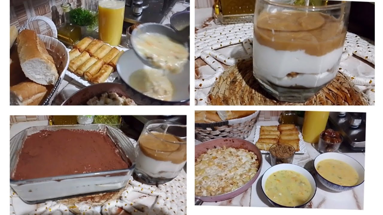 بلا ما تعياي فطور 🌙اقتصادي وسريع التحضير شوربه ديال خضر تيراميسو سيجار بالبطاطا مقيله ولا اروع 😋