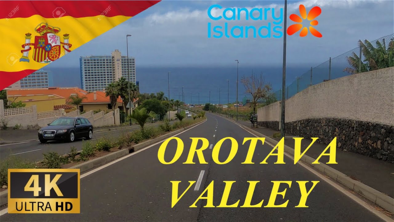 DRIVING in the OROTAVA VALLEY, Tenerife, CANARY ISLANDS, SPAIN I 4K 60fps