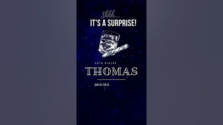 Surprise party video invitation for men