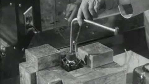 Lab Worker Handling Radioactive Medical Substances 1952