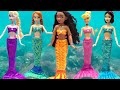 ディズニープリンセスが人魚に変身★着せ替えごっこ プールでマーメイド プリンセスに大変身 ✨ 海外 人形 アニメ