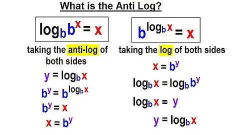 Algebra Ch 47: Logarithmic Functions (6 of 26) What is the Antilog?
