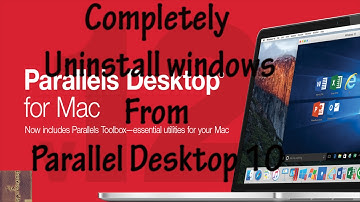 How to uninstall windows from Parallel Desktop 10