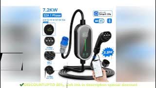 AFYEEV Type 2 Portable EV Charger 7.2KW 32A 1Phase Wallbox Type1 GB/T EVSE Charging Cable CEE Plug W