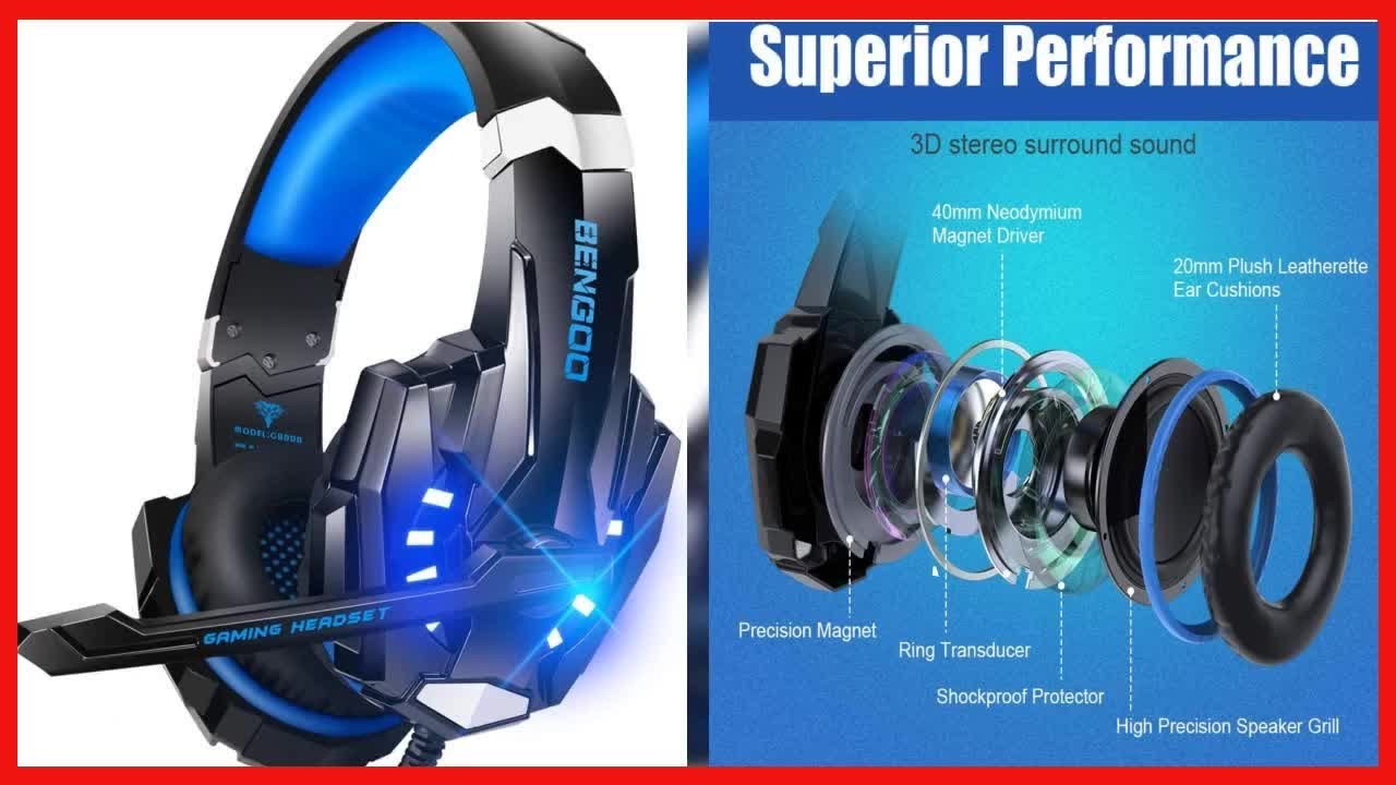 Toys & Games: BENGOO Gaming Headset - : BENGOO G9000 Stereo Gaming Headset for PS4, PC