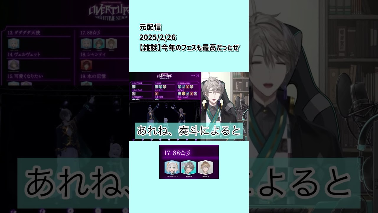 OVERTURE振り返りで『88☆彡』について話す甲斐田晴【