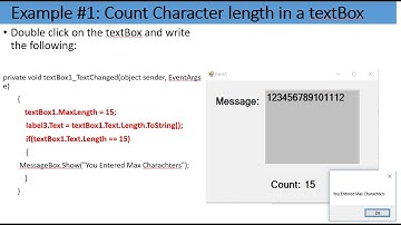C# Example: Count Text Length in a TextBox | Easy Tutorial for Beginners