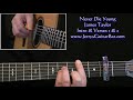 James Taylor Never Die Young Intro Guitar Lesson