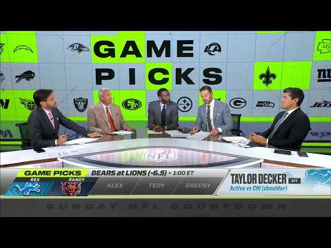 NFL Countdown's picks are NEARLY UNANIMOUS for Seahawks-Steelers & Bears-Lions 👀