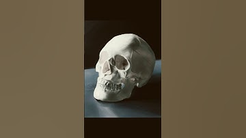 Painting the skull on procreate with an oil brush  #painting #paintingshort #procreatetimelapse