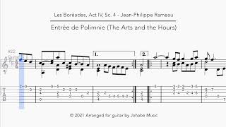 Entrée de Polimnie (The Arts and the Hours) - Rameau (guitar arrangement)