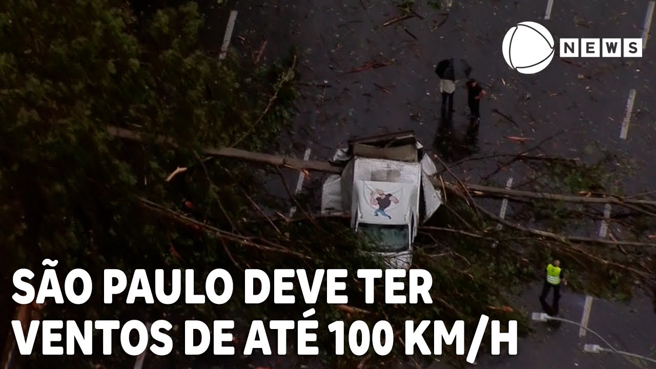 São Paulo deve ter tempestades e ventos de até 100 km/h