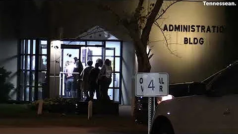 Friends and family of the victims arrive at Edmund...