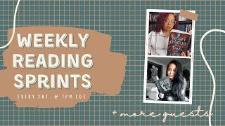 Weekly Reading Sprints With Friends | Lets get those pages in baby