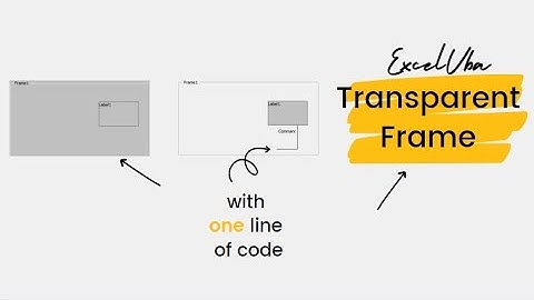 Make Transparent Frame in VBA