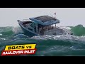Axopar boat buried in waves at haulover   boats vs haulover inlet