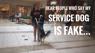 Someone told me to fake my service dog!?