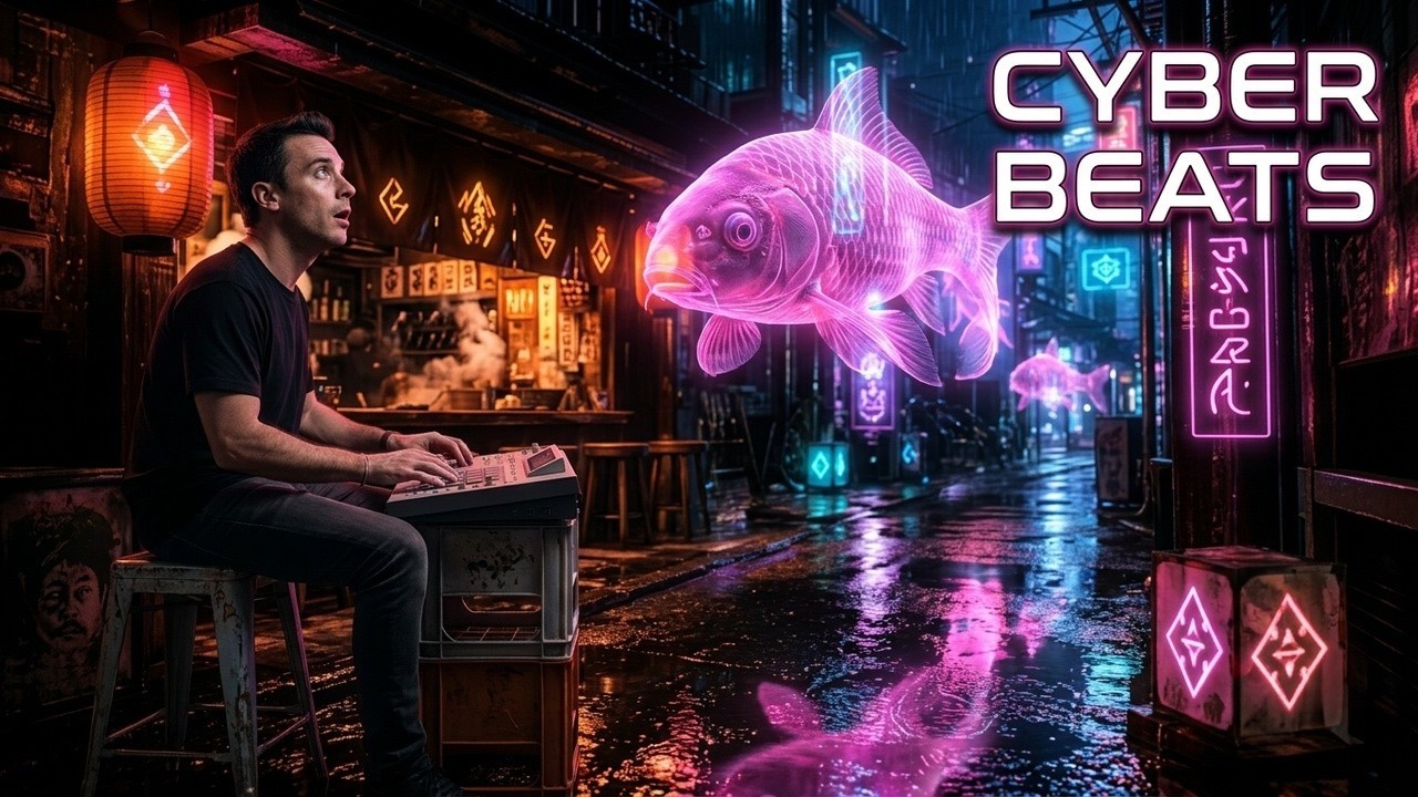 Dark Warm Synths | Rainy Neon Alley Lofi Beats #lofi #synthwave #sleepvibes