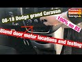 Dodge grand Caravan blend door actuator location How to test blend doors Dual Single climate control