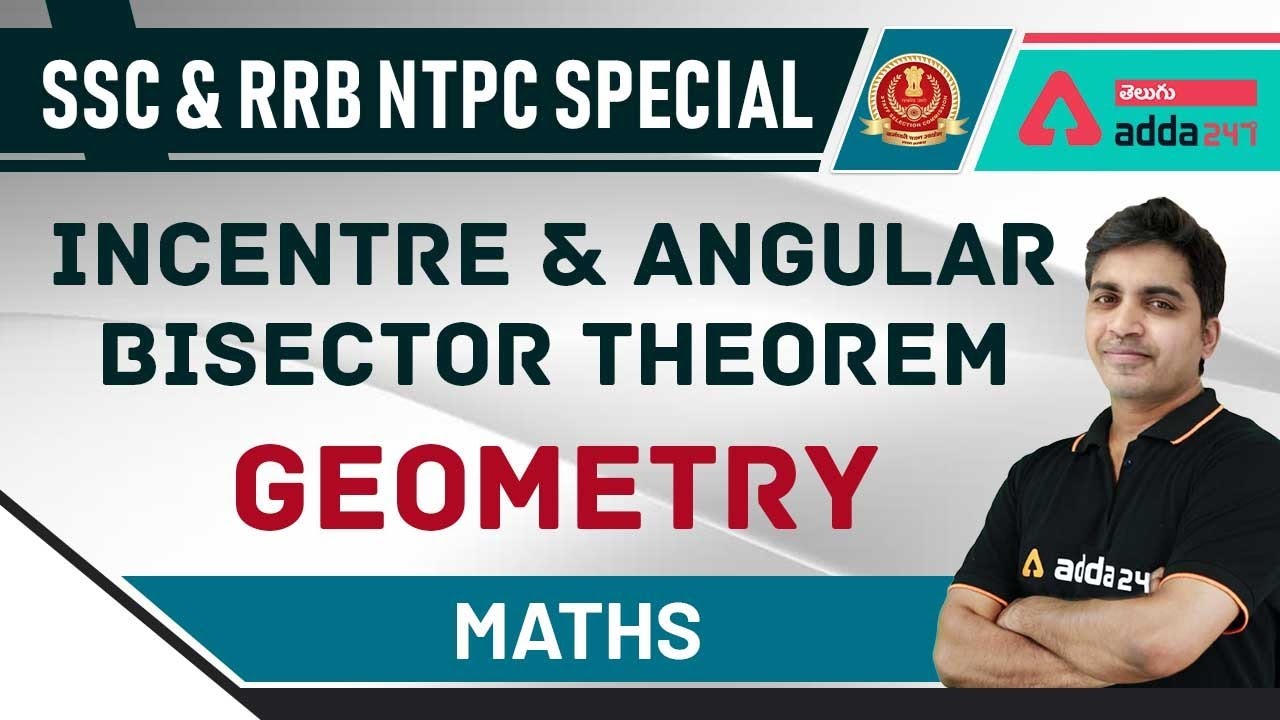 | Maths | Incenter & Angular bisector theorem Geometry - YouTube