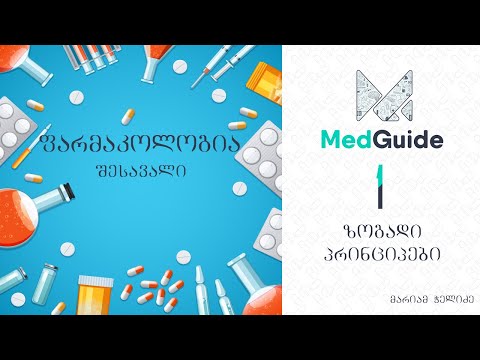 Medguide/მედგიდი - ფარმაკოლოგია: ზოგადი პრინციპები