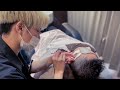 【理容室】ホットアイマスクをしながら行う極上耳掃除