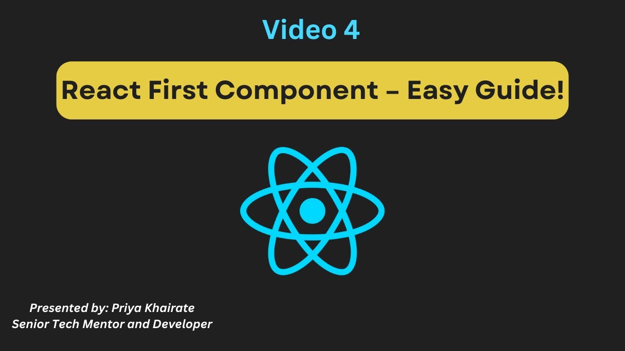 🔹 Video 4 | React First Component - YouTube