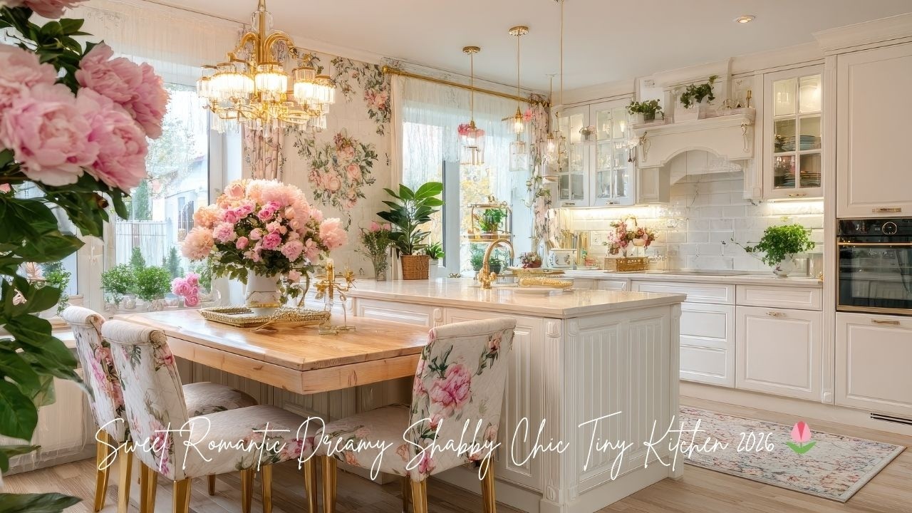 Нежная, романтичная, мечтательная мини-кухня в стиле шебби-шик 2026 🌷 | Мягкий, уютный и вневреме...