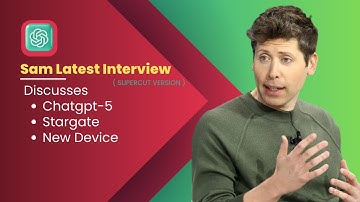 Sam Altman Reveals AI’s Next Era--GPT-5 Release, Project Stargate  .. (supercut version)