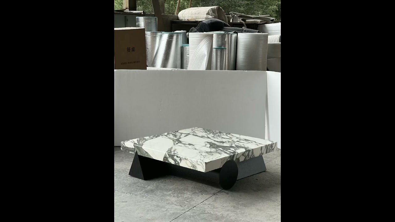 Calacatta white marble coffee table