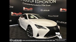 White 2019 Lexus RC 350 F Sport Series 3 Review - Downtown Edmonton