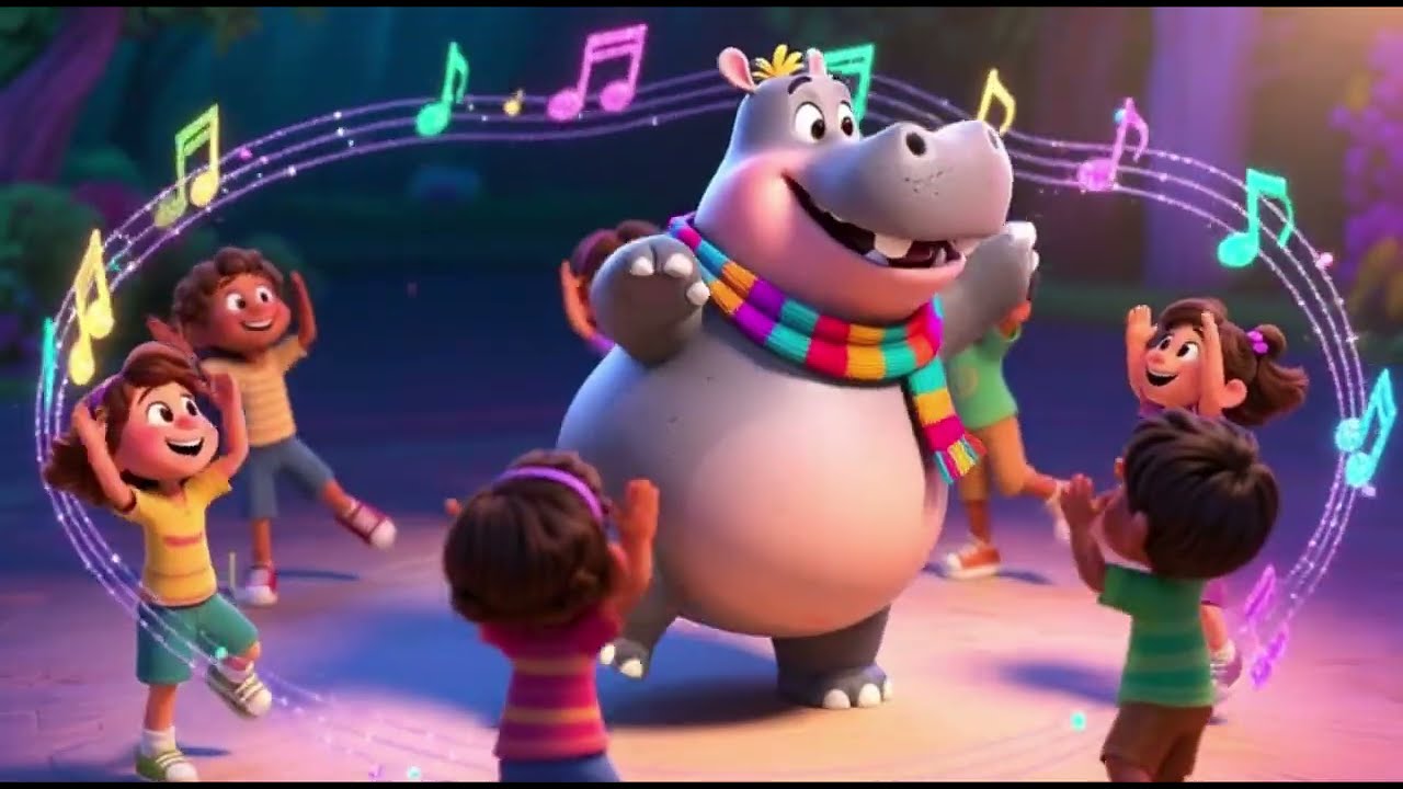 Happy Hippo Harmony 🎵 | Fun Kids Song | Playful Nursery Rhyme
