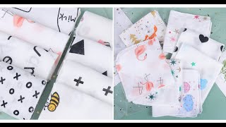 Kids Baby Towel Handkerchief Cotton Two Layers 28x28cm 10PCS from Aliexpress screenshot 5
