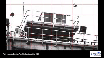 Motion Amplification - Stone crusher super-structure top deck (Filtered to resonant frequencies)