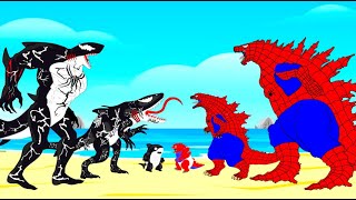 ⁣Evolution Of GODZILLA Vs Evolution Of SHARKZILLA VENOM: Rescue Baby Shark | Godzilla Cartoon
