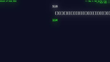 Advent of Code 2015 day 1 part one HD