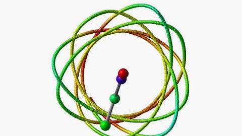 3D Triple pendulum #1 (top view) / computer simulation