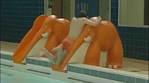 Mr Bean at the Swimming Pool