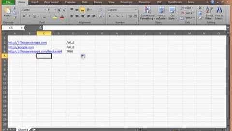 URL or HYPERLINK validation within Excel