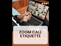 Zoom Call Etiquette #shorts