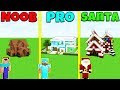 Minecraft Battle: NOOB vs PRO vs SANTA: HOUSE BUILD CHALLENGE / Animation