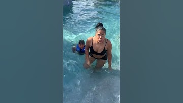 Thumbnail of Dad catches mom and son on giant water slide #shorts