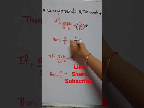 Componendo and Dividendo#shorts