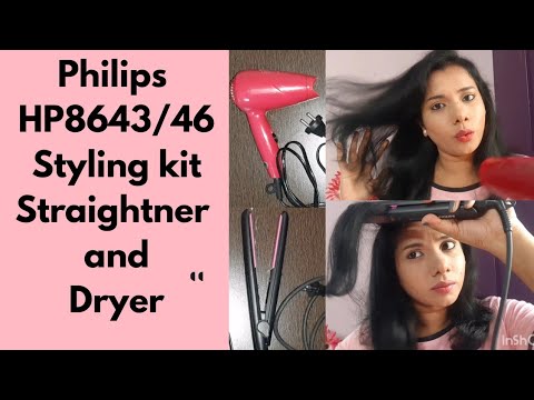 Philips HP8643/46 Styling Kit with Straightner and Dryer for hairs / Product Review/ Best Product🥰