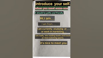 Self Introduction  | How To Introduce  Yourself in English #Shortfeed #introduction  #selfintroduce.